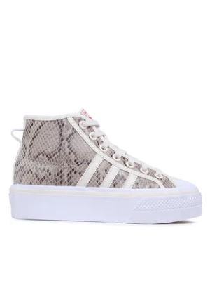 adidas Trampki Nizza Platform Mid Shoes HQ1981 Beżowy