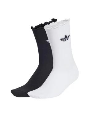 adidas Zestaw 2 par wysokich skarpet damskich Ruffle Sock 2P JD5623 Biały