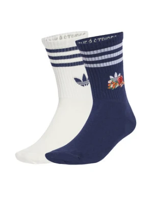 adidas Zestaw 2 par wysokich skarpet unisex Made by Nelson JC8634 Kolorowy