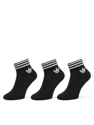 adidas Zestaw 3 par wysokich skarpet unisex 3-Stripes JV7436 Czarny