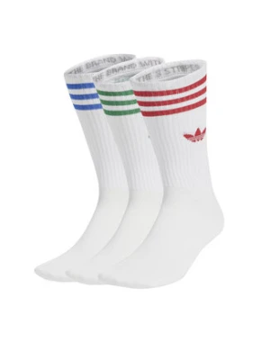 adidas Zestaw 3 par wysokich skarpet unisex High Crew JJ1984 Biały