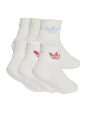 adidas Zestaw 6 par wysokich skarpet dziecięcych Kids Sock 6Pp JC8541 Biały
