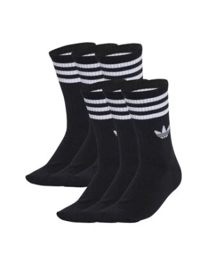 adidas Zestaw 6 par wysokich skarpet unisex 3-Stripes JV7411 Czarny