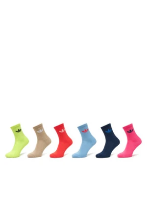 adidas Zestaw 6 par wysokich skarpet unisex Trefoil Cushion JY2679 Kolorowy