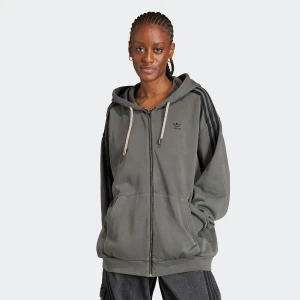 adilenium Oversized Full-Zip Hoodie, markiadidas Originals, Bluzy, w kolorze szary, rozmiar: