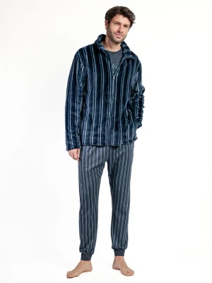 admas Kurtka polarowa "Stay at home" w kolorze granatowym rozmiar: XL