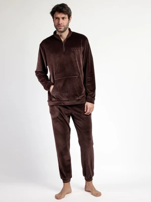 admas Piżama "Admas home" w kolorze ciemnobrązowym rozmiar: XXL