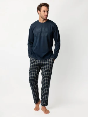 admas Piżama "Admas" w kolorze granatowym rozmiar: S