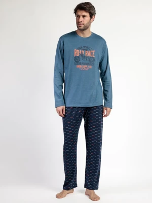 admas Piżama "Road race" w kolorze niebiesko-granatowym rozmiar: XXL
