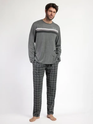 admas Piżama "Stay at home" w kolorze antracytowym rozmiar: S