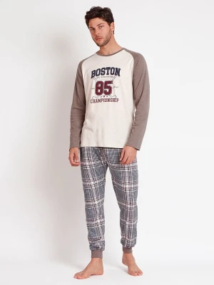 admas Piżama w kolorze beżowo-kremowym rozmiar: M