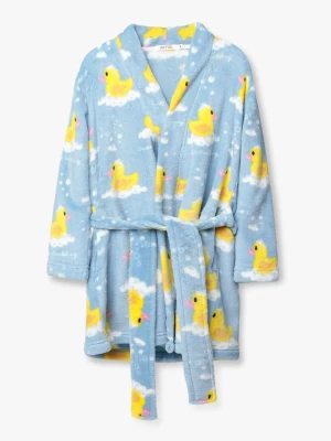 admas Szlafrok "Admas" w kolorze błękitno-żółtym rozmiar: 176