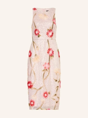 Adrianna Papell Sukienka Koktajlowa Z Cekinami I Kamykami Ozdobnymi rosegold