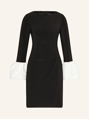 Adrianna Papell Sukienka Koktajlowa Z Dżerseju Z Falbankami schwarz