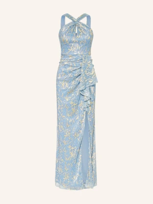 Adrianna Papell Sukienka Wieczorowa Z Błyszczącą Przędzą blau