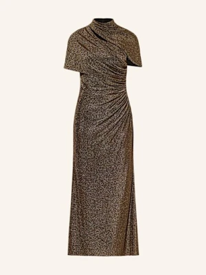 Adrianna Papell Sukienka Wieczorowa Z Błyszczącą Przędzą I Wycięciami gold