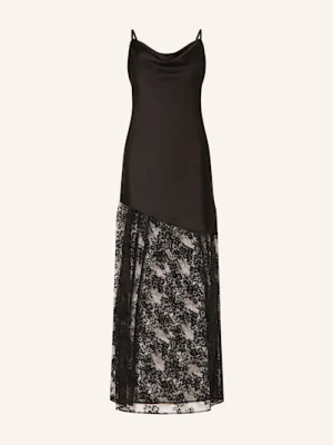 Adrianna Papell Sukienka Wieczorowa Z Dziurkowaną Koronką schwarz