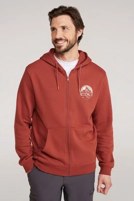 Adventure — męska bluza z kapturem i grafiką góry zapinana na zamek - Orange Mountain Warehouse