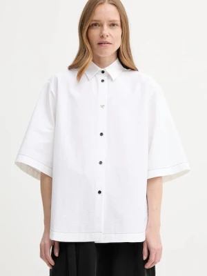 AERON koszula AVONLEA damska kolor biały relaxed z kołnierzykiem klasycznym SH196471