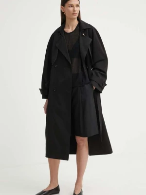 Zdjęcie produktu AERON trencz bawełniany PIPPA kolor czarny przejściowy oversize AW24RSCO114473