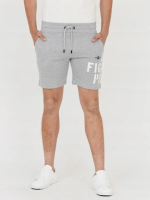 AERONAUTICA MILITARE Bermudy szare męskie, Rozmiar M