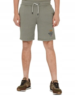 AERONAUTICA MILITARE Bermudy zielone męskie, Rozmiar XXL