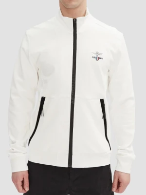 AERONAUTICA MILITARE Biała bawełniana męska bluza, Rozmiar M