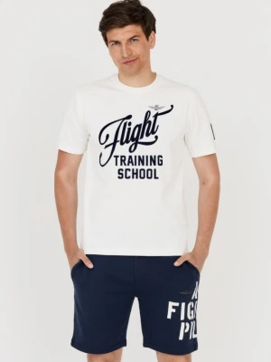 AERONAUTICA MILITARE Biały bawełniany t-shirt męski, Rozmiar 3XL