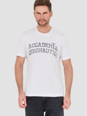 AERONAUTICA MILITARE Biały t-shirt M.C.