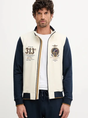 Aeronautica Militare bluza męska kolor beżowy wzorzysta FE2062UF00662