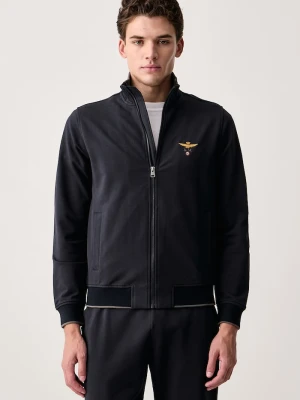 Aeronautica Militare bluza rozpinana męska bawełniana z elastanem granatowy