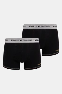 Aeronautica Militare bokserki 2-pack męskie kolor czarny AM1UBX004