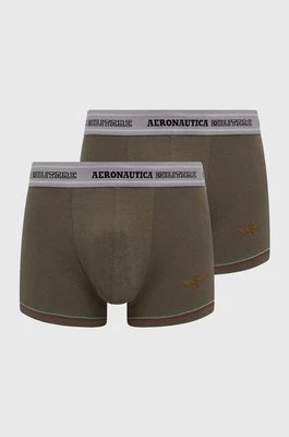 Aeronautica Militare bokserki 2-pack męskie kolor zielony AM1UBX003