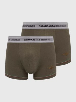 Aeronautica Militare bokserki 2-pack męskie kolor zielony AM1UBX003