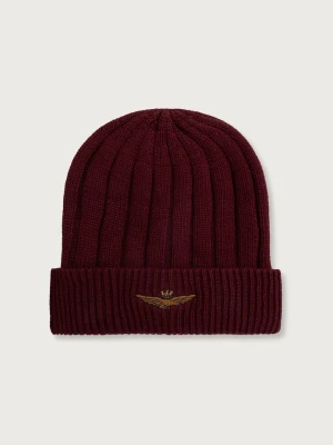 Aeronautica Militare czapka beanie męska bawełniana bordowy