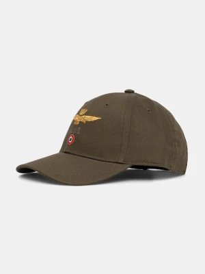 Aeronautica Militare czapka z daszkiem bawełniana kolor zielony HA1100UCT02848