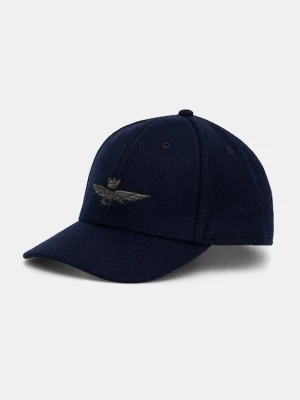 Aeronautica Militare czapka z daszkiem z wełną kolor granatowy HA1085UCT02333