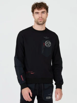 AERONAUTICA MILITARE Czarna męska bluza, Rozmiar 3XL
