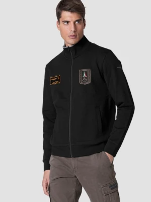 AERONAUTICA MILITARE Czarna męska bluza rozpinana, Rozmiar XL