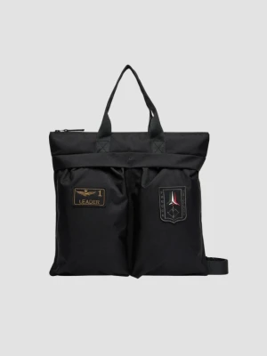 AERONAUTICA MILITARE Czarna męska torba sportowa