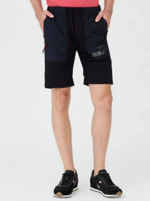 AERONAUTICA MILITARE Czarne męskie spodenki, Rozmiar M