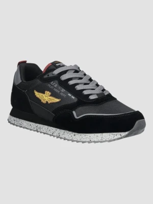 AERONAUTICA MILITARE Czarne sneakersy męskie, Rozmiar 46