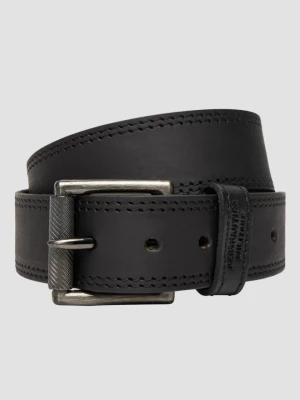 AERONAUTICA MILITARE Czarny skórzany męski pasek, Rozmiar XS