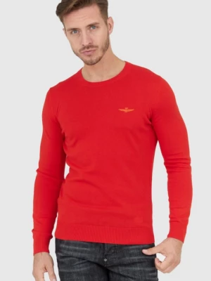 AERONAUTICA MILITARE Czerwony sweter męski