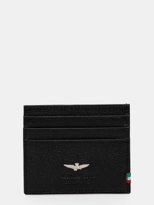 Aeronautica Militare etui na karty skórzane czarny