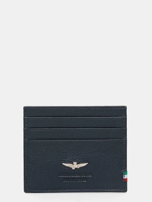 Aeronautica Militare etui na karty skórzane męski kolor granatowy AM106