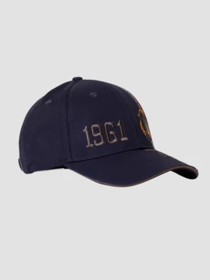 AERONAUTICA MILITARE Granatowa czapka męska Embroidered