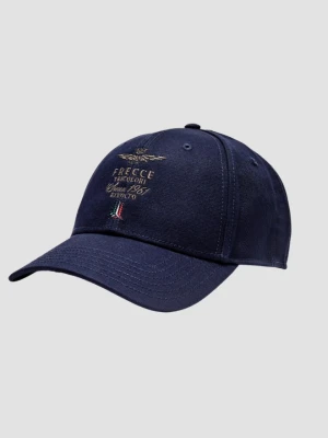 AERONAUTICA MILITARE Granatowa czapka męska Embroidered Frecce Tricolori