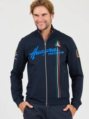 AERONAUTICA MILITARE Granatowa męska bluza rozpinana SWEATSHIRT, Rozmiar M
