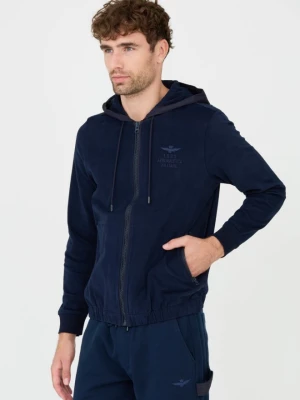 AERONAUTICA MILITARE Granatowa męska bluza z kapturem, Rozmiar XXL